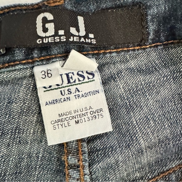 Vintage y2k G.J. Guess double button men’s jean shorts size 36. - Picture 4 of 5